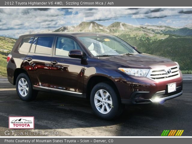 2012 Toyota Highlander V6 4WD in Sizzling Crimson Mica