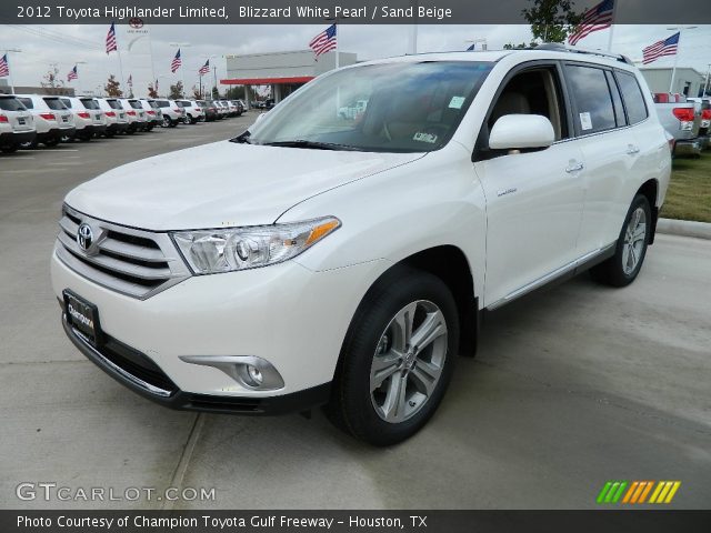 2012 Toyota Highlander Limited in Blizzard White Pearl