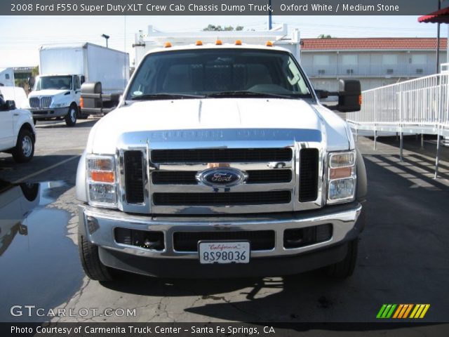 2008 Ford F550 Super Duty XLT Crew Cab Chassis Dump Truck in Oxford White