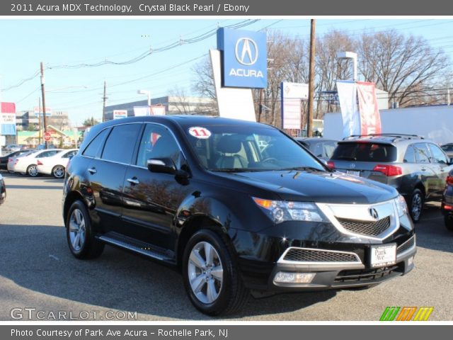 2011 Acura MDX Technology in Crystal Black Pearl