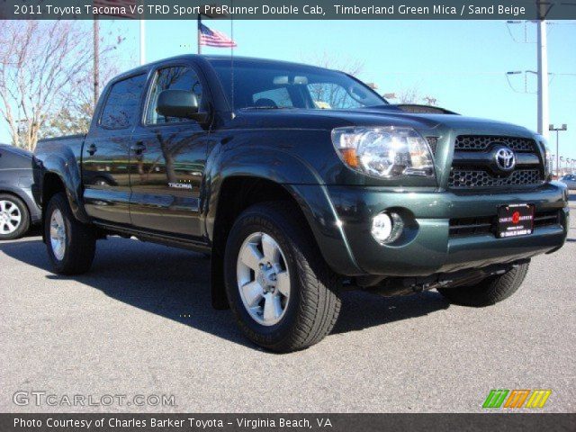 2011 Toyota Tacoma V6 TRD Sport PreRunner Double Cab in Timberland Green Mica