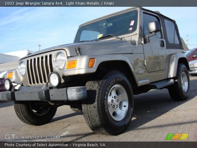2003 Jeep Wrangler Sahara 4x4 in Light Khaki Metallic