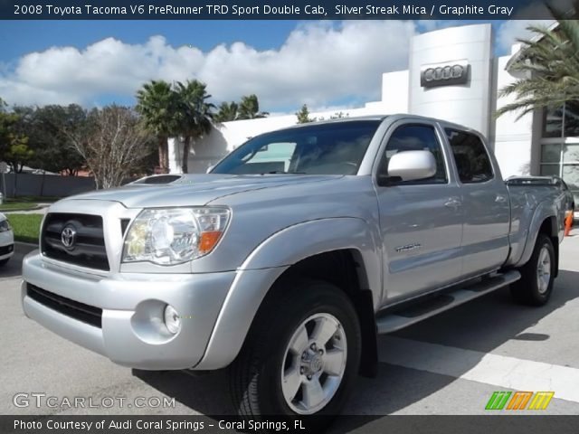 2008 Toyota Tacoma V6 PreRunner TRD Sport Double Cab in Silver Streak Mica