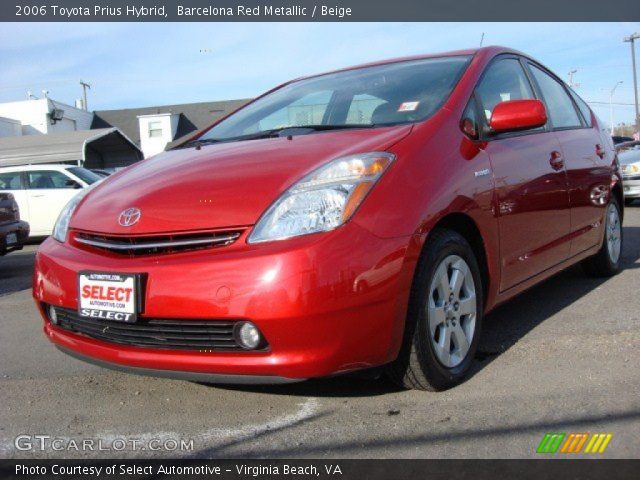 2006 Toyota Prius Hybrid in Barcelona Red Metallic