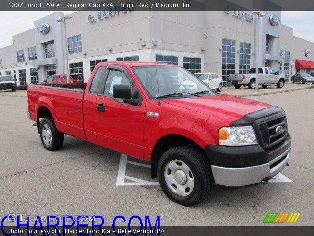 2007 Ford F150 XL Regular Cab 4x4 in Bright Red