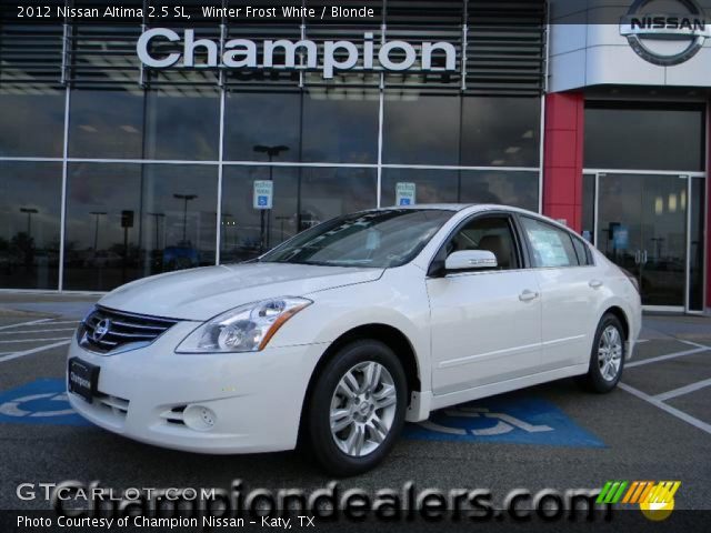 2012 Nissan Altima 2.5 SL in Winter Frost White