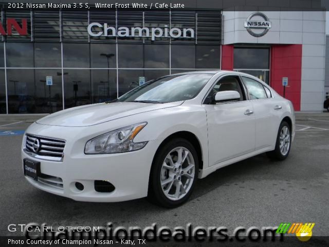 Nissan maxima winter frost white #2