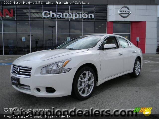 2012 Nissan Maxima 3.5 S in Winter Frost White