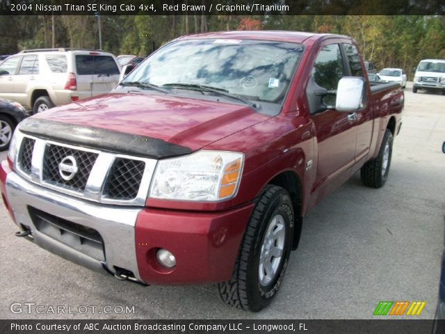 2004 Nissan Titan SE King Cab 4x4 in Red Brawn