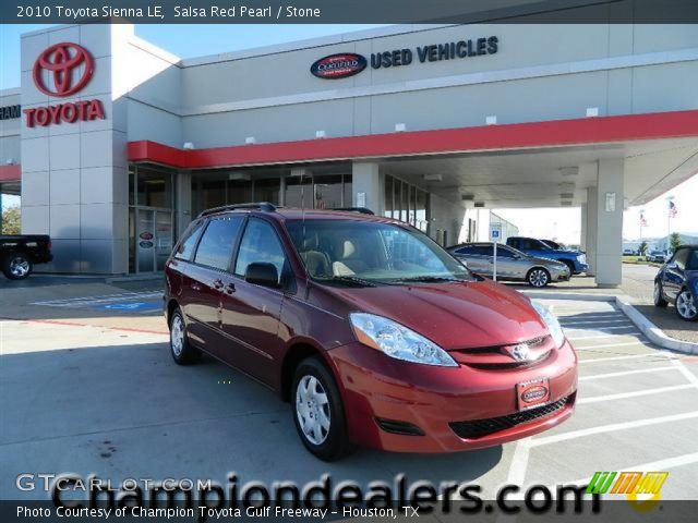 2010 Toyota Sienna LE in Salsa Red Pearl