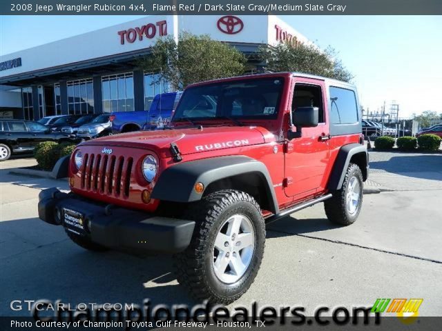 2008 Jeep Wrangler Rubicon 4x4 in Flame Red