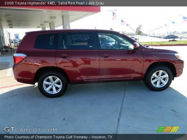 2008 Toyota Highlander 4WD in Salsa Red Pearl