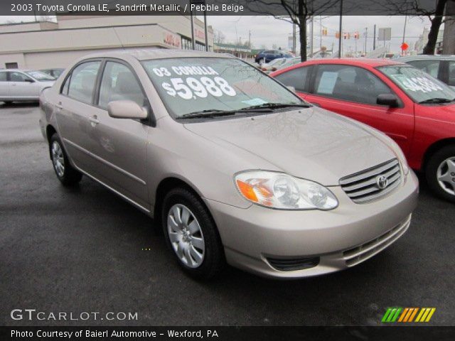 2003 Toyota Corolla LE in Sandrift Metallic