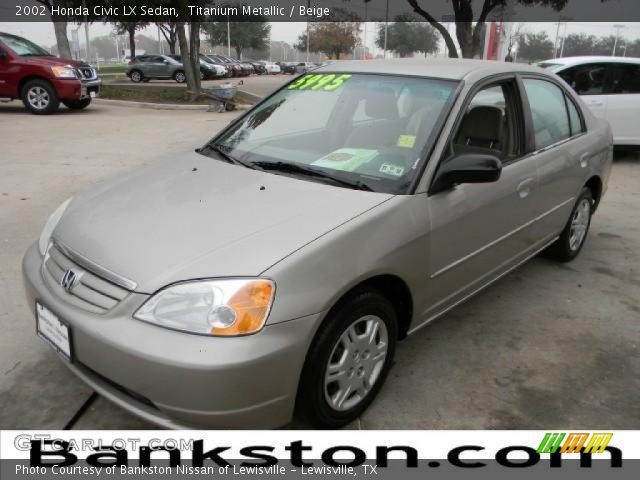 2002 Honda Civic LX Sedan in Titanium Metallic