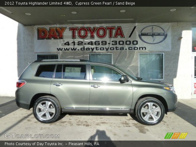 2012 Toyota Highlander Limited 4WD in Cypress Green Pearl