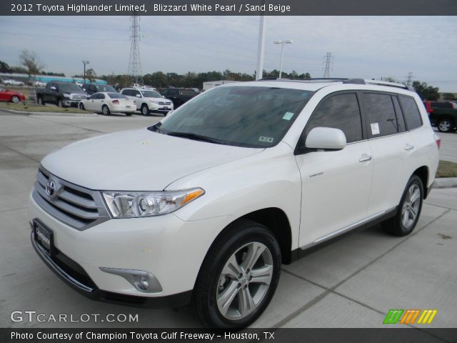 2012 Toyota Highlander Limited in Blizzard White Pearl