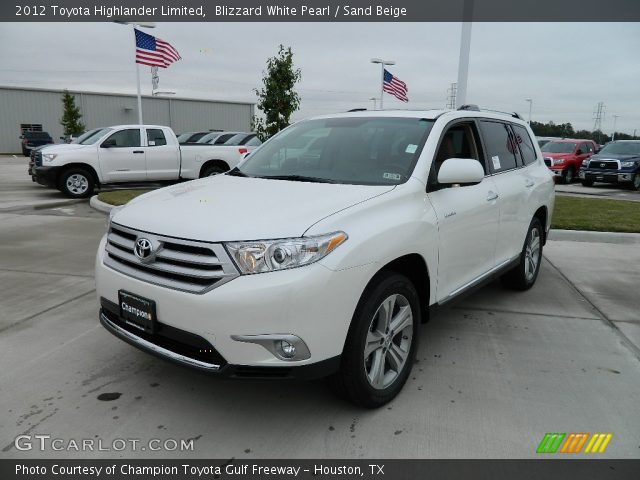 2012 Toyota Highlander Limited in Blizzard White Pearl