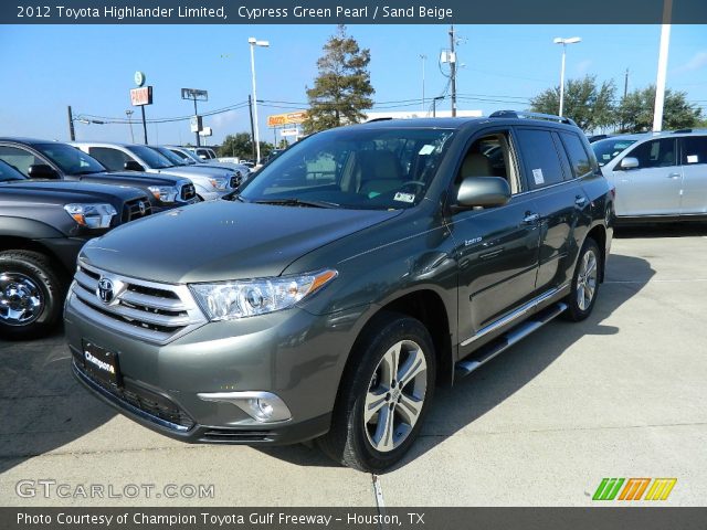 2012 Toyota Highlander Limited in Cypress Green Pearl