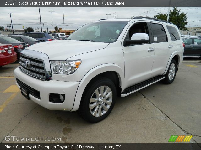 2012 Toyota Sequoia Platinum in Blizzard White Pearl