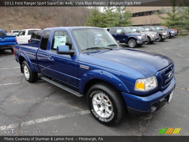 2011 Ford Ranger Sport SuperCab 4x4 in Vista Blue Metallic