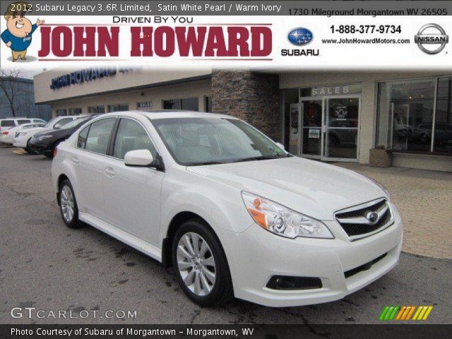 2012 Subaru Legacy 3.6R Limited in Satin White Pearl