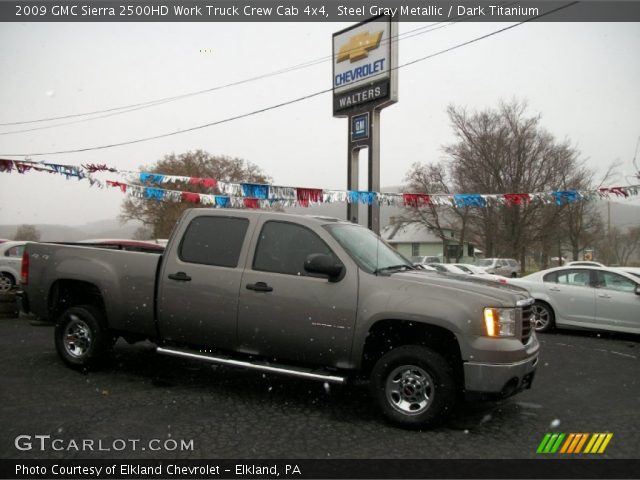 2009 GMC Sierra 2500HD Work Truck Crew Cab 4x4 in Steel Gray Metallic