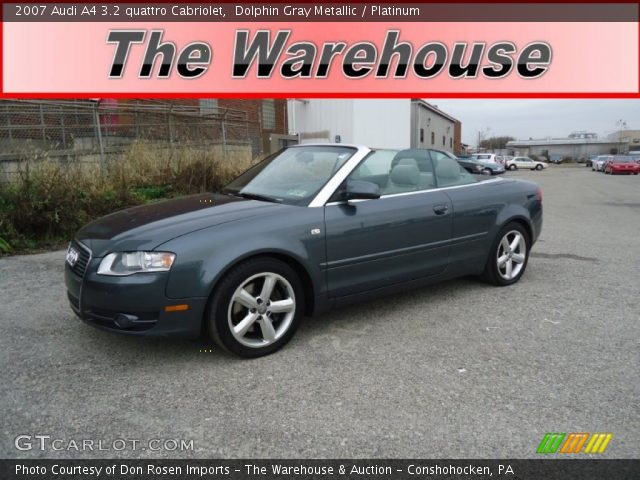 2007 Audi A4 3.2 quattro Cabriolet in Dolphin Gray Metallic
