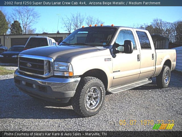 2002 Ford F250 Super Duty Lariat Crew Cab 4x4 in Arizona Beige Metallic
