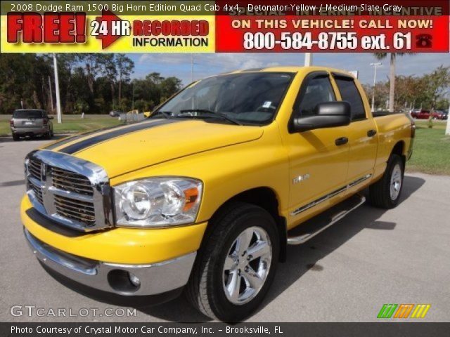 2008 Dodge Ram 1500 Big Horn Edition Quad Cab 4x4 in Detonator Yellow