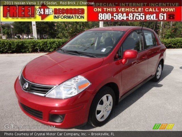 2011 Nissan Versa 1.8 S Sedan in Red Brick