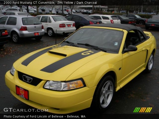2000 Ford Mustang GT Convertible in Zinc Yellow