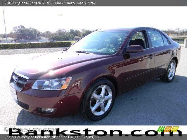 2008 Hyundai Sonata SE V6 in Dark Cherry Red