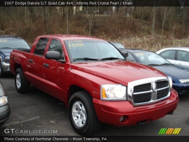 2007 Dodge Dakota SLT Quad Cab 4x4 in Inferno Red Crystal Pearl