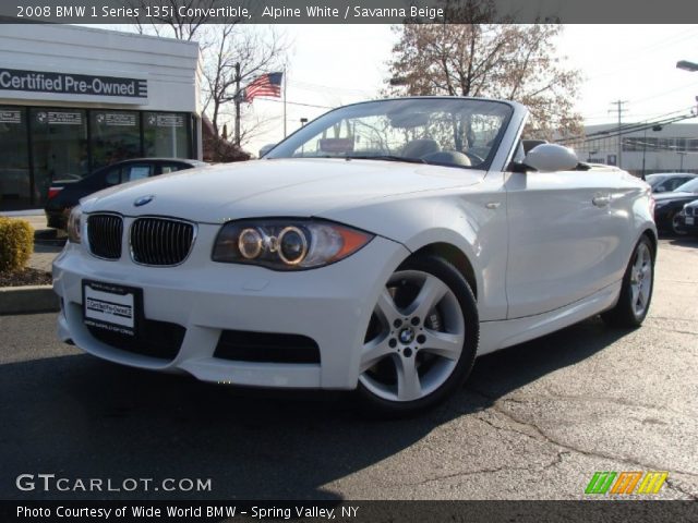 2008 BMW 1 Series 135i Convertible in Alpine White