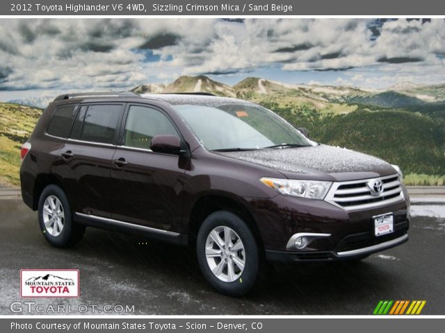 2012 Toyota Highlander V6 4WD in Sizzling Crimson Mica