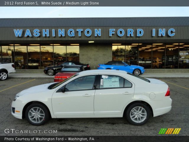 2012 Ford Fusion S in White Suede