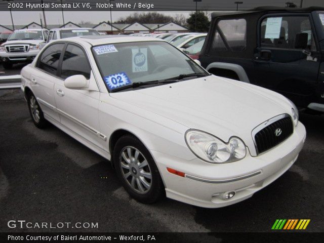 2002 Hyundai Sonata LX V6 in Noble White