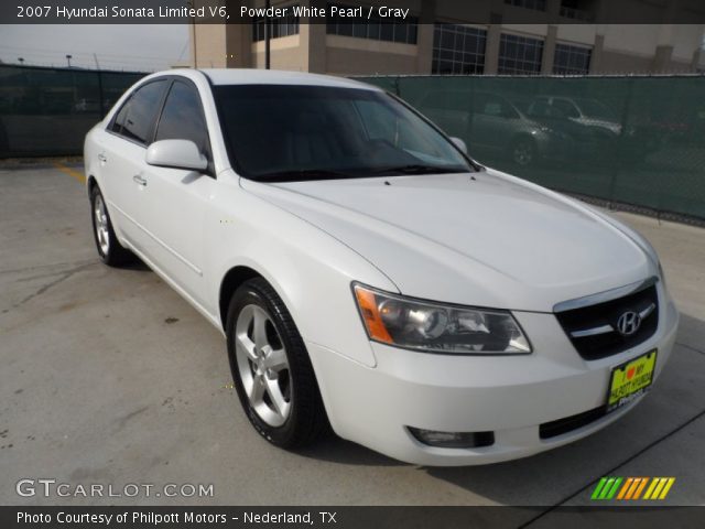 2007 Hyundai Sonata Limited V6 in Powder White Pearl