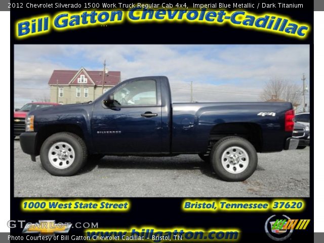 2012 Chevrolet Silverado 1500 Work Truck Regular Cab 4x4 in Imperial Blue Metallic