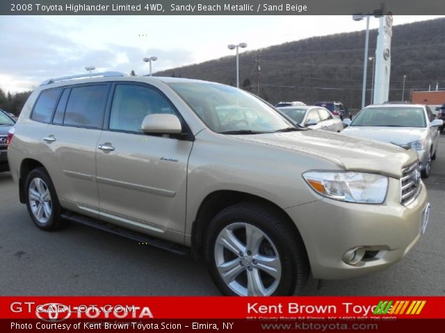 2008 Toyota Highlander Limited 4WD in Sandy Beach Metallic