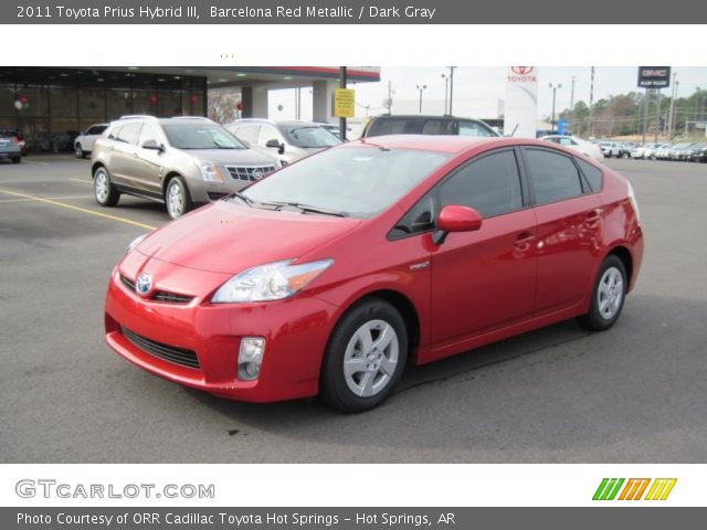 2011 Toyota Prius Hybrid III in Barcelona Red Metallic