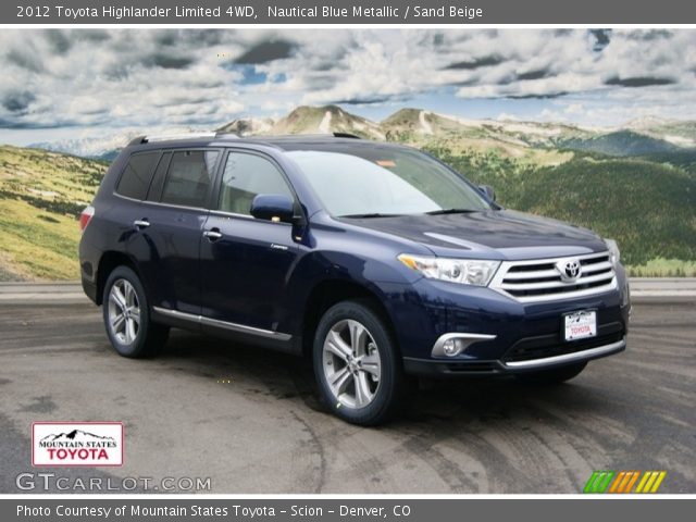 2012 Toyota Highlander Limited 4WD in Nautical Blue Metallic