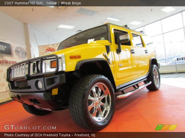 2007 Hummer H2 SUV in Yellow