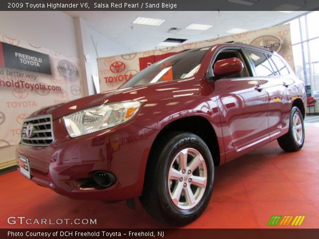 2009 Toyota Highlander V6 in Salsa Red Pearl