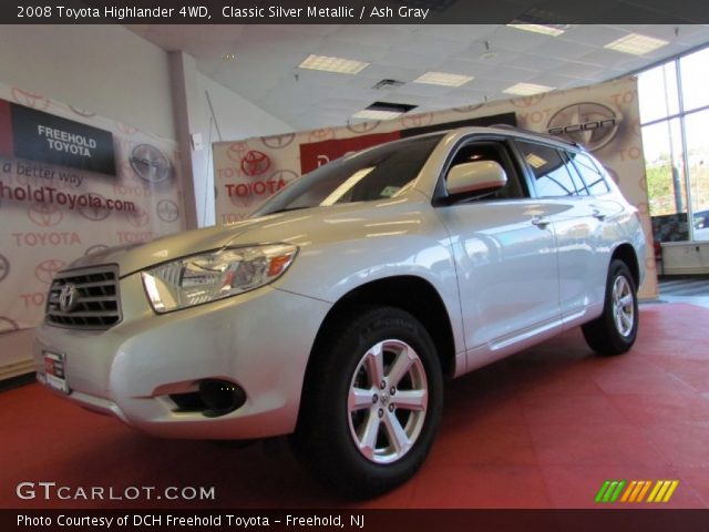 2008 Toyota Highlander 4WD in Classic Silver Metallic