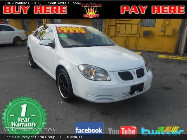 2009 Pontiac G5 XFE in Summit White