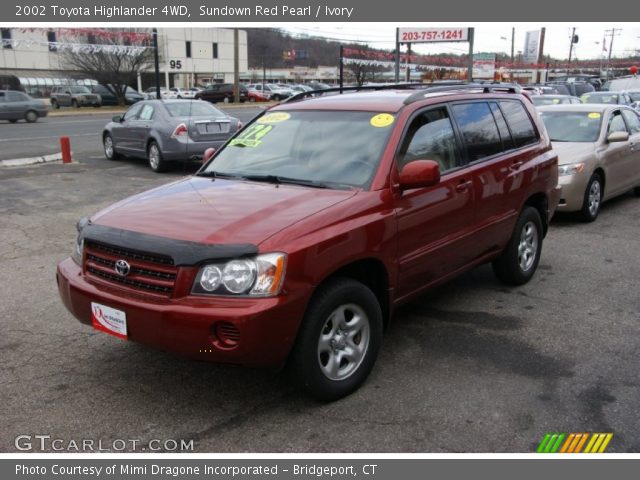 2002 Toyota Highlander 4WD in Sundown Red Pearl