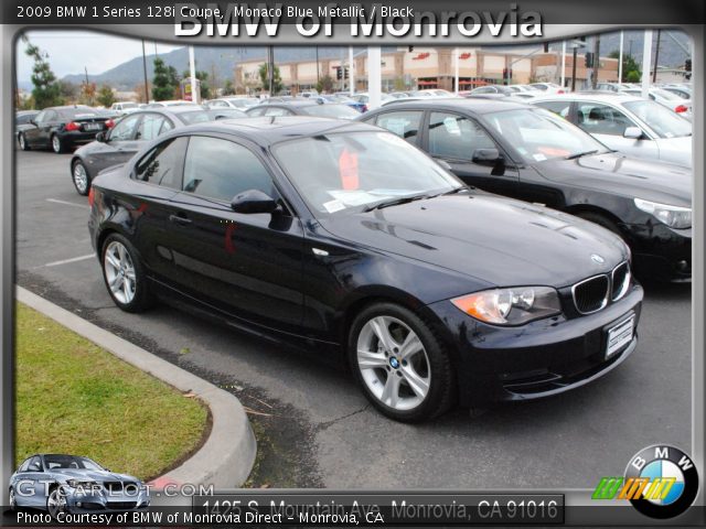 2009 BMW 1 Series 128i Coupe in Monaco Blue Metallic