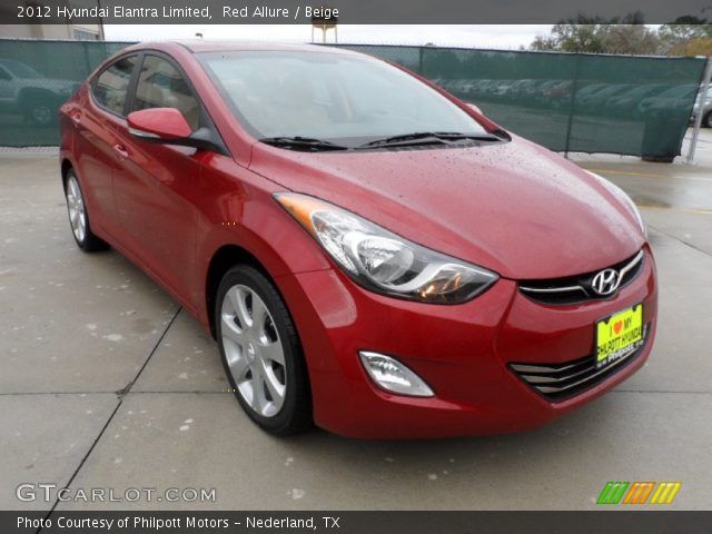 2012 Hyundai Elantra Limited in Red Allure