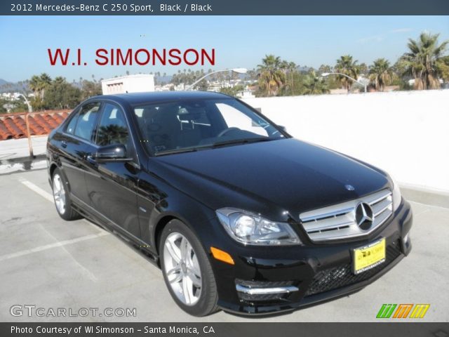 2012 Mercedes-Benz C 250 Sport in Black